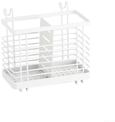 Besttoolifes Utensil Holder, Stainless Steel Cutlery Drainer Sink Caddy, Rust Proof Sink Tidy Kitchen Sink Organiser, Cutlery Organiser For Kitchen Utensil(White)