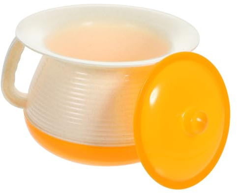Baluue Orinal Portátil de Plástico Tapa Sellada Fácil de Mover para Uso Doméstico Aire Libre, Adecuado para Adultos Mayores y Mujeres Embarazadas Color Aleatorio