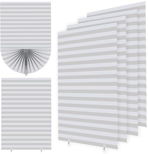 4 Stück Papierrollos für Fenster zum Aufkleben, temporäre Verdunkelungsrollos, Fenster ohne Bohren, Rollos zum Aufkleben, hohe Schattierungen für Schlafzimmer, Badezimmer (Weiß, 60W x 150H cm)