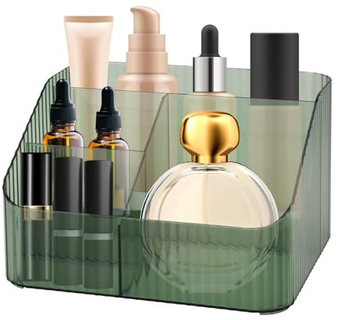 Organisateur de maquillage, compartiments de rangement pour soins de la peau, organisateur de maquillage et de rangement, organisateur de maquillage pour coiffeuse, coiffeuse, chambre à coucher, salle