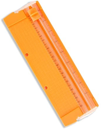 HUVZOR 1 Papierschneider, tragbar mit austauschbaren Klingen. Papierschneider mit automatischer Sicherheitsvorrichtung. Orange