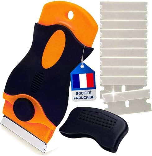Kit Raclette Universel et 5 Lames De Rechanges - Pratique & Simple D’Utilisation - Idéal pour Nettoyer Le Verre