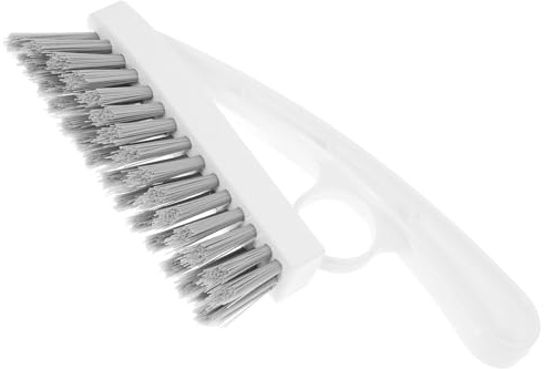 HIAKDOFT Heavy Duty Tile Grout Brush and Wall Corner Cleaning Brush with Handle, Hard Bristle Scrubber for Bathroom and Kitchen Floor Grout, Small Household Tile and Baseboard Cleaner Tool