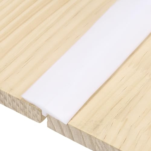 sourcing map T-Molding Transition Strips, 100x4cm (LxW) PVC White | Floor Flat Divider Strip,Self Adhesive Vinyl,Flooring Edging Trim,for Joining Floor Gaps Doorways