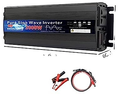 Inverter, Inverter a onda sinusoidale pura 12V 24V 110 220 1000w 2000w 2600w Inversor 48V a Power Solar Converter Display a LED(2000W,24V)