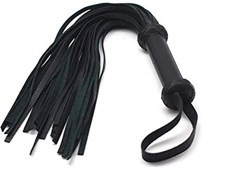 SMspade Lederpeitsche Reitgerte Lederquasten Peitsche Geschirr Peitsche Spielzeug schwarz