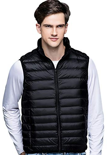 Chaleco Plumas Ligero Hombre Chalecos Acolchados Hombre Chalequillo Chalecos Caballero Gilet Chaleco Acolchado Ultraligero Hombre Chaleco Plumon Abrigo Pluma Sin Mangas Hombre Talla Grande Negro L