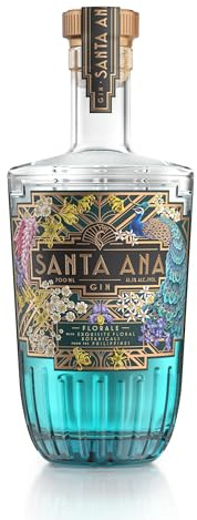 Santa Ana Gin Florale 70cl (42.3% ABV) - Premium Gin with Floral Notes, Ylang-Ylang & Exquisite Philippine Botanicals | Distilled in France Using Perfumery-Inspired Techniques - Ideal for Cocktails