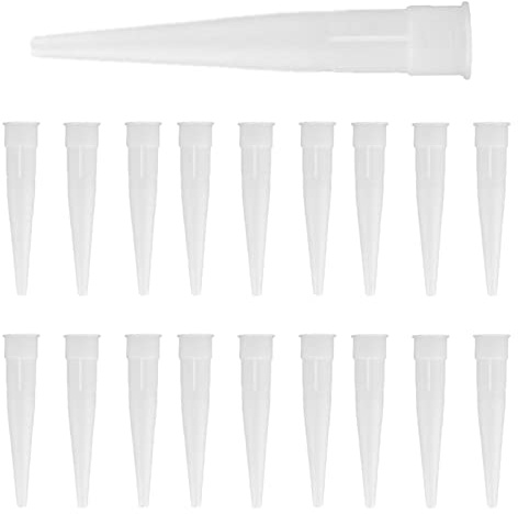 Zaky 100 pcs Plastic Caulk Nozzles - Caulking Nozzle Tips for Silicone Tube Sealant