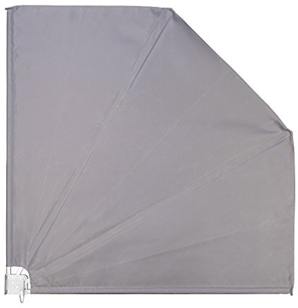 Ventanara® Balkonfächer beige grau Sichtschutz Balkon Windschutz Sonnensegel (120 x 120 cm, Grau)