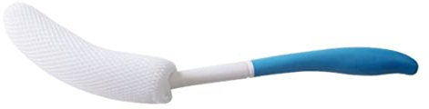 Brosse de corps à longue poignée courbe courbée du bain de bain Brosse du corps Brosse corporelle avec longue poignée courbe courbe baignoire arrière brosse de bain pour les personnes âgées enceintes