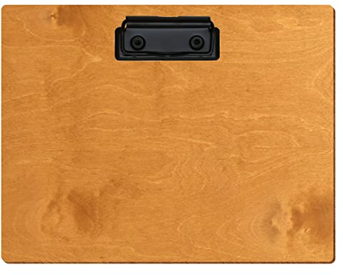 Bütic Holz Klemmbrett Standardform Birnbaum für DIN A3 A4 A5 A6 aus 3mm Birkensperrholz und mit widerstandsfähigem Klarlack versiegelt
