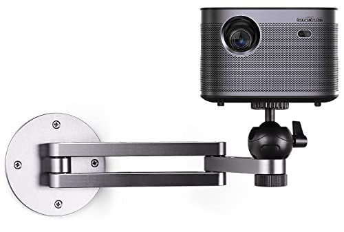 Blanou Foldable Projector Wall Mount Aluminum Alloy Adjustable Projector Stand Wall Mount for Projetctor Universal Porjector Mount Projectors Bracket with 360 Rotating