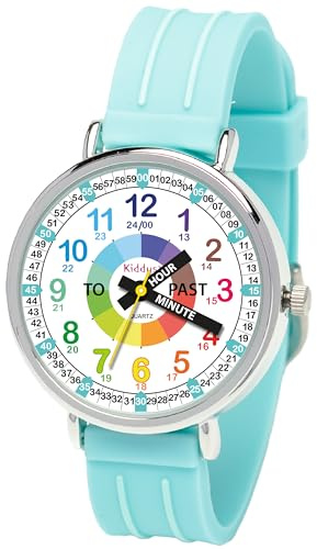 Kiddus Educational Watches for Girls. Children Watch to Learn Time. Analogue First Watch for Kids from 5 Years Old. Time Teacher Exercices Included
