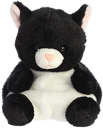 Aurora Adorable Palm Pals Cricket Cat Stuffed Animal - Pocket-Sized Fun - On-The-Go Play - Black 5 Inches