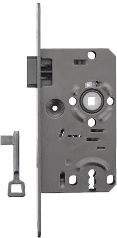 ToniTec Serrure à mortaiser - Serrure à clé gauche - Têtière 20 x 235 mm - Dimensions : 55 mm