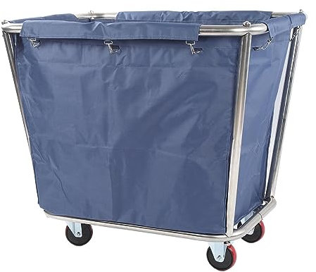 Carrito de Lavandería, Cesta de Lavandería Comercial con Ruedas, Cesta de Lavandería, Clasificador de Ropa con Marco de Acero para el Hogar, Hotel, Lavandería, 350 L