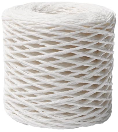 Naturbast Papierband, 150 m Bast Raffia Natur Papierschnur, Packschnur für Handwerksprojekte, Geschenkverpackung, Weben und Gärtnern