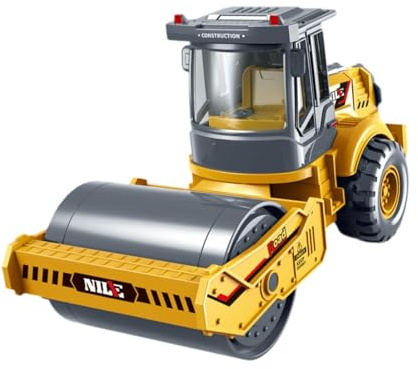 predolo Giocattolo del Camion di ingegneria Giocattoli educativi del Rullo compressore Gioca al Veicolo Modello Realistico Portatile di Simulazione, Giallo