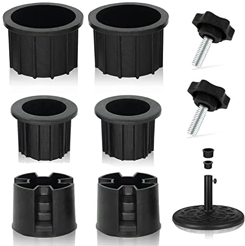 Hopbucan 8 Stück Schirmständer, Lochring, Stopfen, Abdeckung und Kappe, Terrassenschirmständer, Ersatzteile, Ständer, Stabilisator