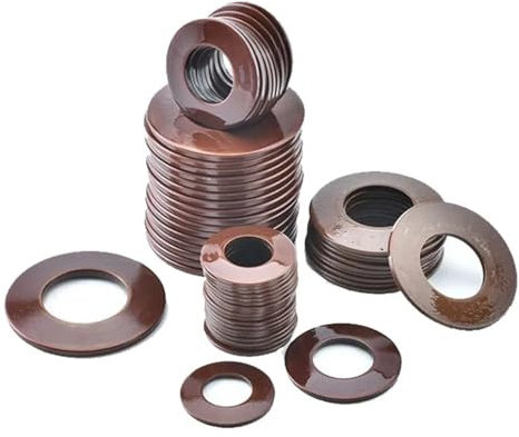 Aqxypas Diametro interno 4.2-72mm della molla a disco resistente della rondella della guarnizione delle molle di compressione di 60Si2MnA Belleville(25x12.2x1.5(5Pcs))