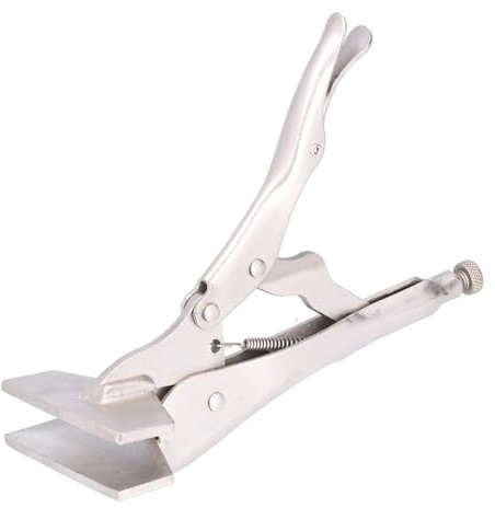 Baxnore Pince-étau, pince de verrouillage à tête plate en acier, pince à plier la tôle, outil de pliage du métal pour le soudage et le serrage (8 po)