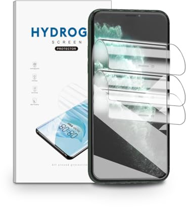 nvskvd Hydrogel Folie für iPhone 11 Pro, 3 Stück Schutzfolie Klar HD Weich TPU Displayschutzfolie Fingerabdruck-ID Unterstützen Hydrogel Film Screen Protector