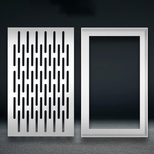Rejilla de drenaje rectangular para suelo al aire libre, 80 cm de largo, rejilla de agua de lluvia personalizada para paisaje, terraza, jardín y patio, cubierta de desagüe para canalón