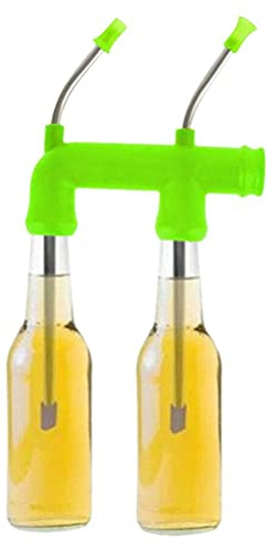 Fdit Bierbongs, Trichter, Schnorchel -Bier -Flaschen Trichter für Trinkfeiern, Sicher zu Essen und zu Benutzen, Leicht zu Tragen, Dienen Als Auslass Schnell Heraus (Green)