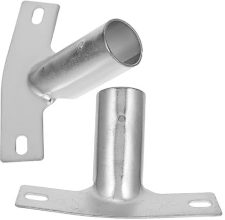 ERINGOGO 2pcs Brush Head Fittings Broom Handle Adapter with Iron Material and Easy Installation for Paint Pole and Mop, Silver Pole Adapter Enhancing Cleaning Effectiveness