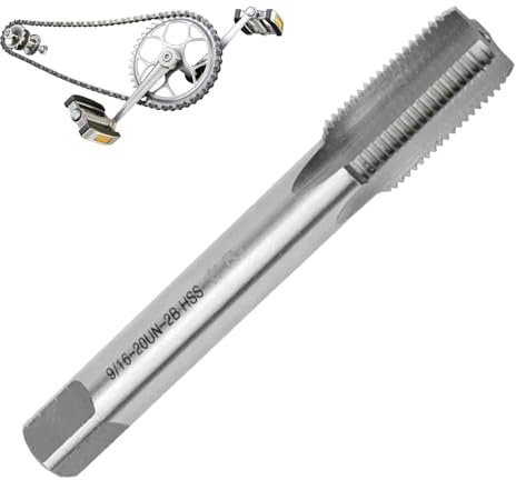 9/16 -20 Tap et jeu de filière - Kit de restauration de manivelle HSS Cycle, bielle de réparation durable | Cutter d'alignement d'essieu pédale, outil d'interface de la manivelle, ensemble d'outils d