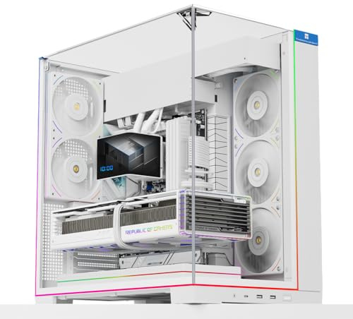 Thermalright TR A70 ARGB Blanco Caja de PC Modular Alto Flujo de Aire para un Rendimiento de refrigeración Superior Carcasa Robusta para Mayor versatilidad de Juego/renderizado Diseño de Tira de