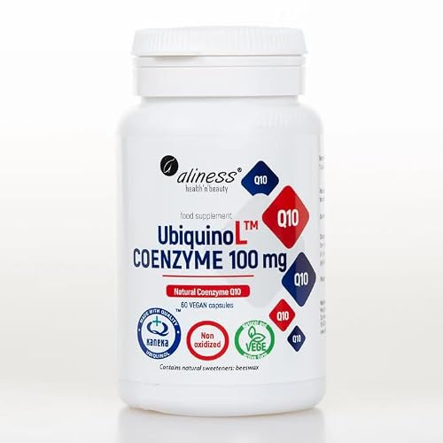 Aliness UbiquinoL KANEKA Natural Coenzyme Q10, 60 Vegan Capsules, 100mg, Non Oxidised Active Form