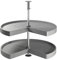 EMUCA - Kit de bandejas giratorias para Mueble de Cocina esquinero, bandejas giratorias 3/4 de Ø710mm para modulo de 800mm, Gris