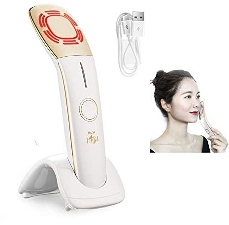 Ms.W Appareil de Beauté de Soins de la Peau pour Masseur de Visage, Dispositif de Tonification de Levage Raffermissement de la Peau à Lumière Infrarouge LED, Massage du Visage Raffermissant Anti-rides