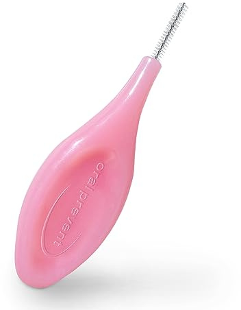 25 Stück: ORAL PREVENT Interdentalbürsten - Zahnreinigung für die Zwischenräume - Zahnzwischenraumbürste - Zahnstein-/Kariesprävention - Rosa - 0,40 mm - ISO 0