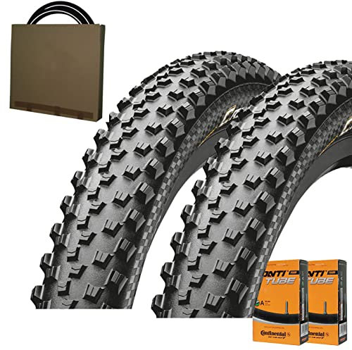 Continental Reifen MTB Cross King 27,5x2.00 | 50-584 schwarz + AV Schlauch (Set 2 Stück)
