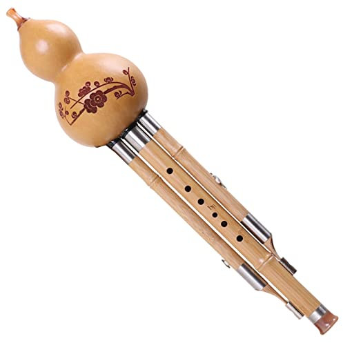 Handgefertigte Kürbisflöte Mit Sieben Löchern Hulusi-Musikinstrument Flötenspiel Auf Der Bühne Für Anfänger Student Kinder Erwachsener Hulusi Gute Klangqualität (Color : Wood, S : Small D-Key)