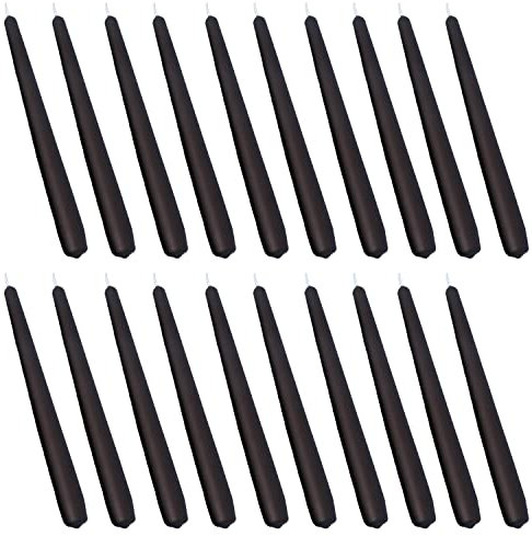 G Decor Confezione da 2, 10 o 20 candelabri alti Coraline, candele opache, colori misti, per chiesa, candele da cena, ideali per matrimoni e Natale (set da 20 pezzi)