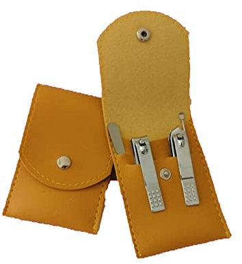 XIANGFAZJD Cortauñas Conjunto de podadores de uñas de 4 Piezas, Conjunto de Clavos de Clavos de Herramienta de uñas, Conjunto de Clavos de Belleza (Color : Yellow)