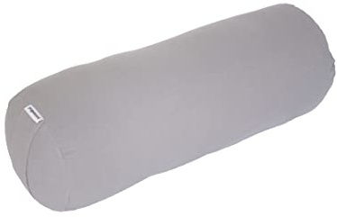 yogawood Yogabolster/Kissenrolle Kapok Normale Größe, Maße: L 61 cm Ø 23 cm, Farbe: Light Grey