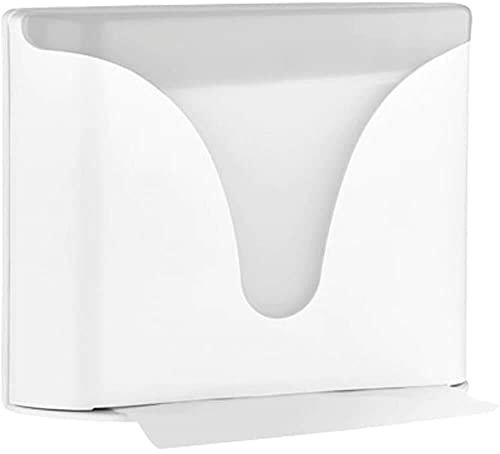 Falthandtuchspender, passend für N-Falz, W-Falz, Interfalz, ABS-Kunststoff, weiß, Papierhandtuchspender, Papierhandtuchhalter