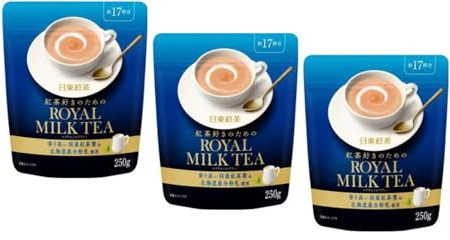 Nittoh Kocha Royal Milk Tea Té con leche instantáneo japonés, 250 g, juego de 3 paquetes