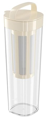 Jarra de café frío – Cafetera manual de preparación en frío, botella de agua para refrigerador, de frutas heladas filtradas para jugos de verano, té helado, café helado