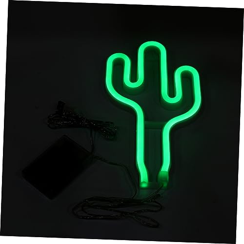 Mikikit 1stück Kreative Neonlampe Kaktus Tischlampe Dekorative Wandlampe Ohne Batterie Für Partys Festivals Nachttischlampe Chic Und Langlebig