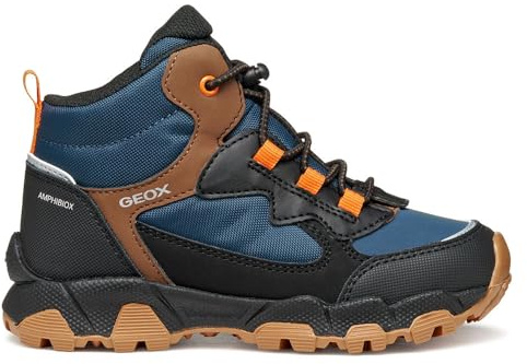 Geox J MagnetiTAR Boy B ABX sneakers, marinblå/brun, 25 EU, Marinbrun, 25 EU