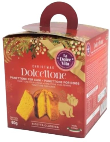 Christmas Dolcettone Panettone für Hunde, 80 g (80 g, klassischer Geschmack)