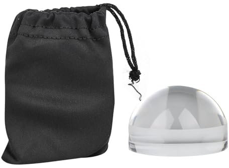 6X Optical Magnifier,Crystal Magnifying Glass Dome,Portable Optical Acrylic Magnifying Glass Desktop Reading Magnifier for Reading Newspapers Stamps and Maps