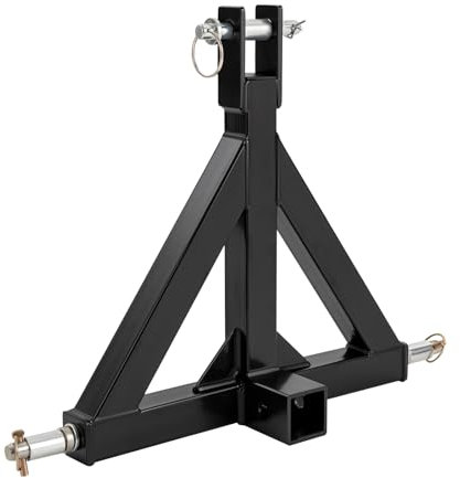 Adaptateur d'attelage de remorque à trois points, 2, tracteur de pelouse, avec 3 boulons, adaptateur de remorquage européen à trois points pour remorques et appareils de ferme