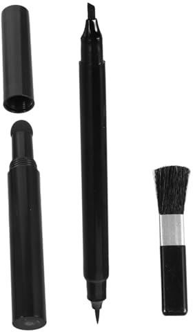 TOVINANNA 1set Penna Riempitiva Per Barba Con Pennello e Polvere Per Della Barba Penna Per Riempimento e Rifinitura